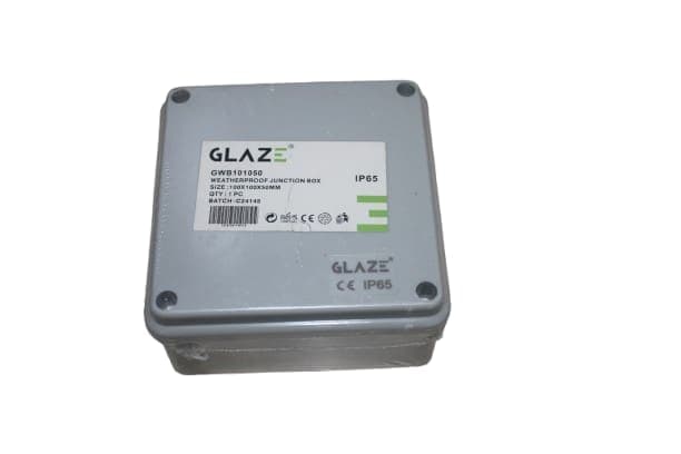 Glaze Weatherproof Junction Enclosure / Box IP65 100 X 100 X 50mm IP65